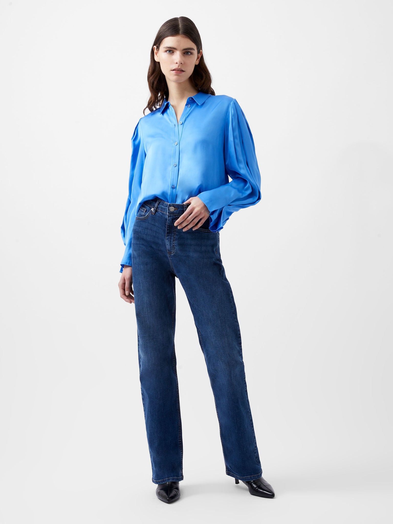 Ennis Eco Satin Detail Shirt | French Connection