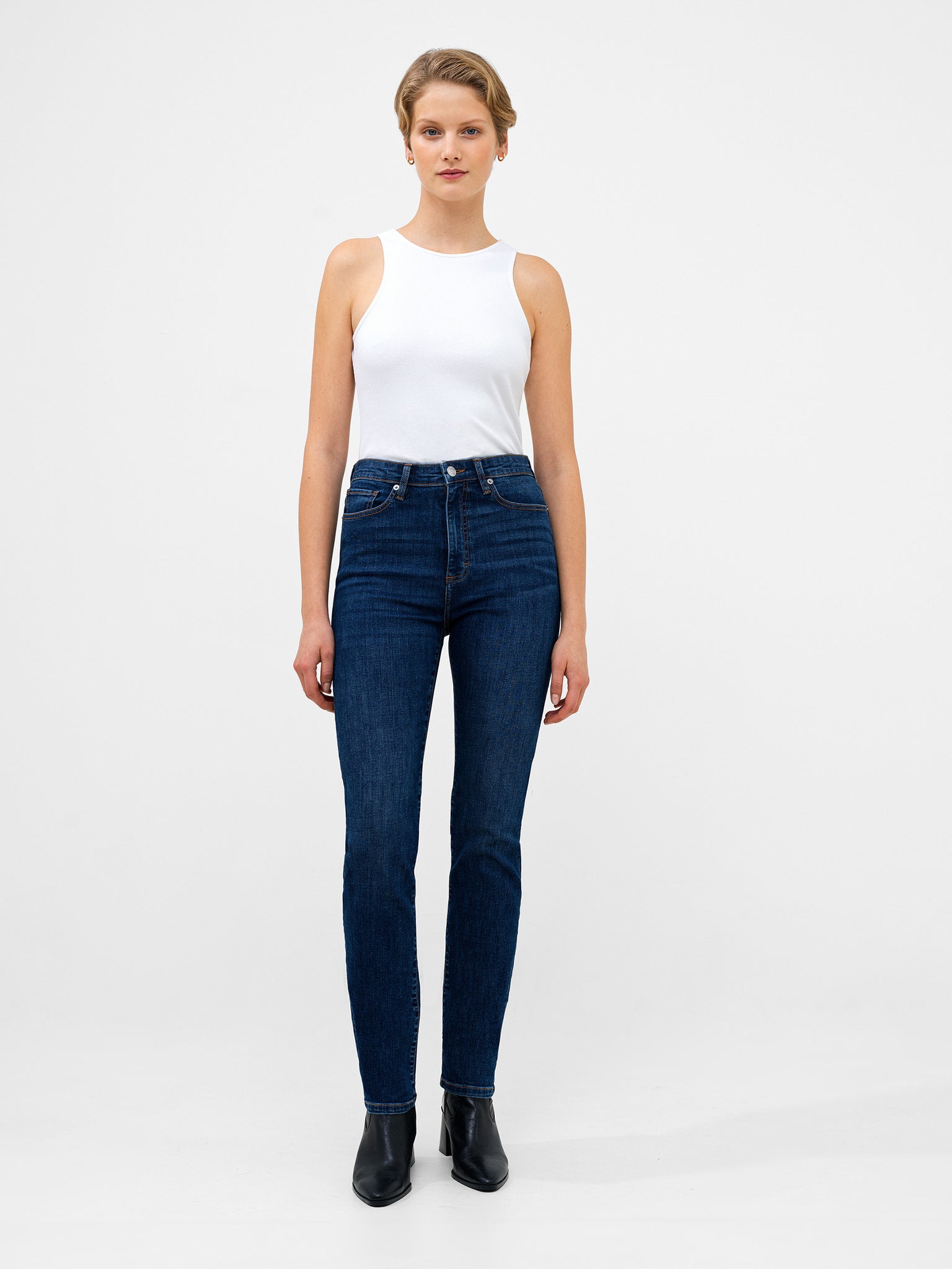 Stretch Denim Cigarette Fit Full Length Jeans | French Connection