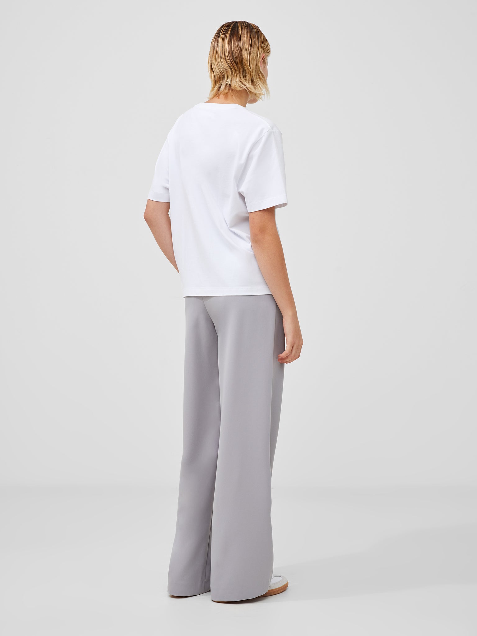 Rallie Cotton Rouched T-Shirt White | French Connection