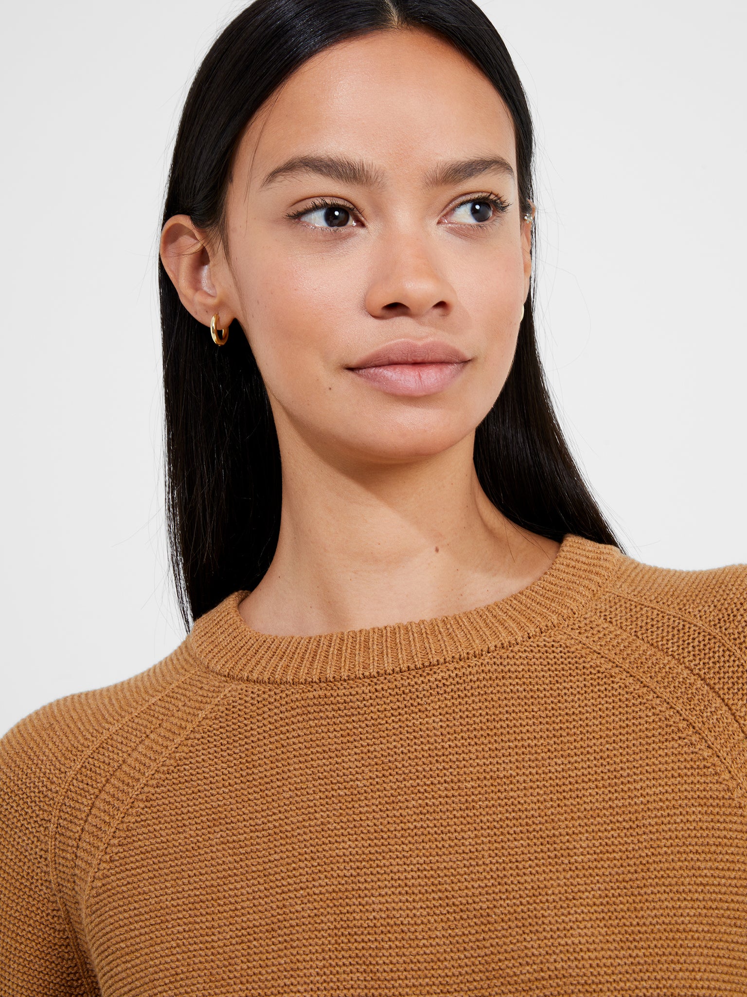 Lily Mozart Long Sleeve Crew Neck Jumper Camel | French Connection