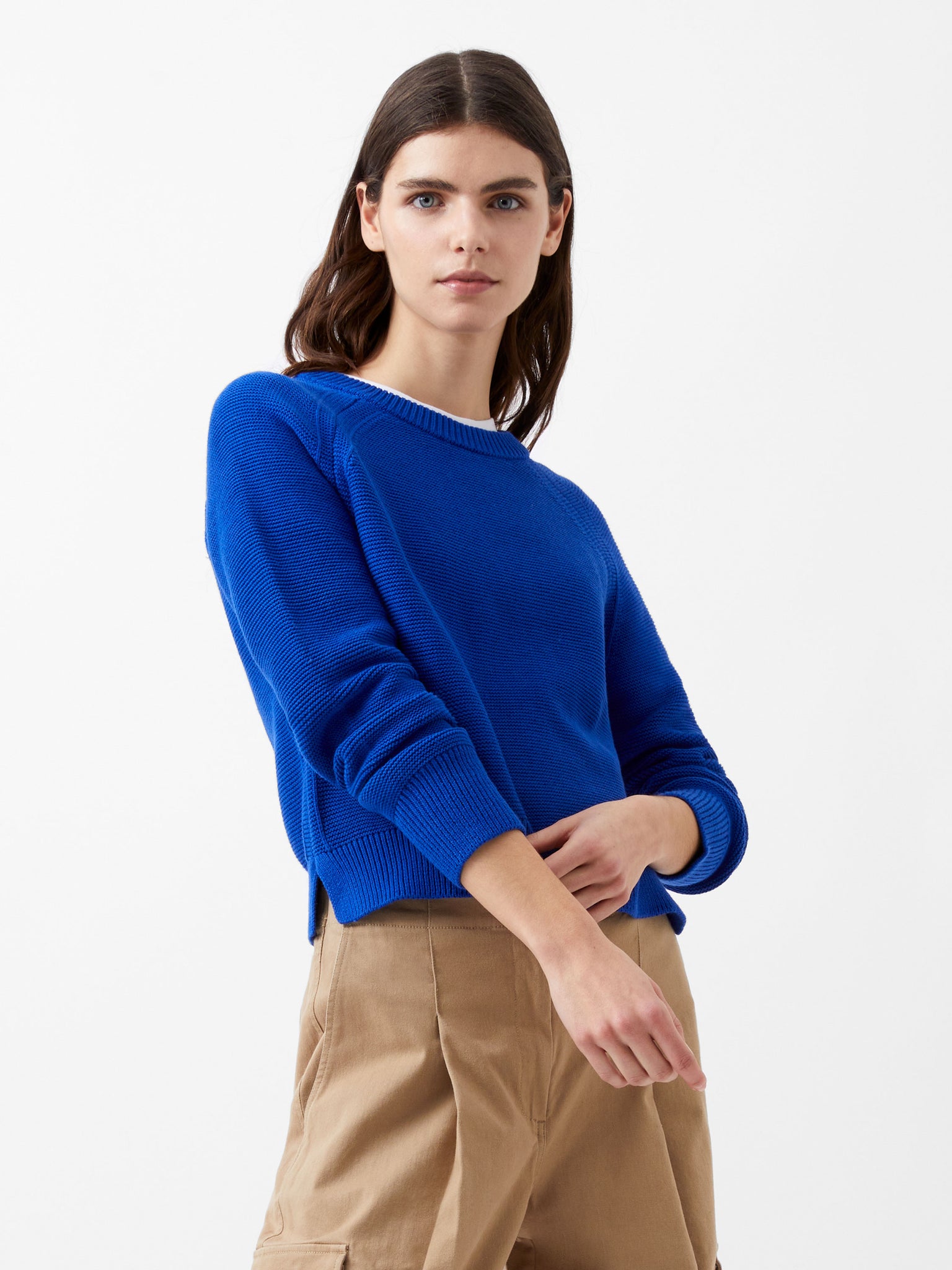 Lily Mozart Long Sleeve Crew Neck Jumper Blue | French Connection